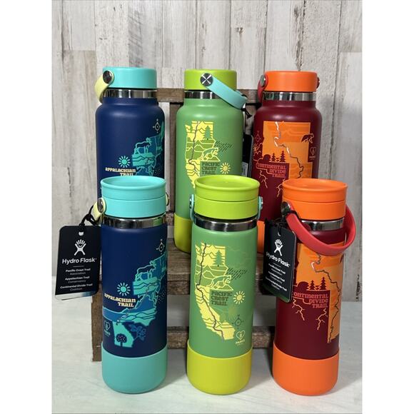 2021 Hydro Flask Limited Edition Trail Series Water Bottle Hiking Set Of 6 - Picture 1 of 16